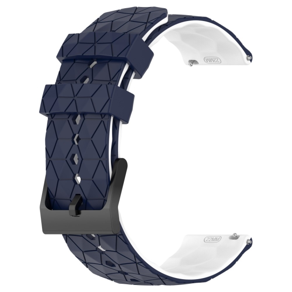 Λουράκι σιλικόνης Football Pattern Two-Color για το Huawei Watch GT 3 Pro Ceramic 43mm (Midnight Blue + White)