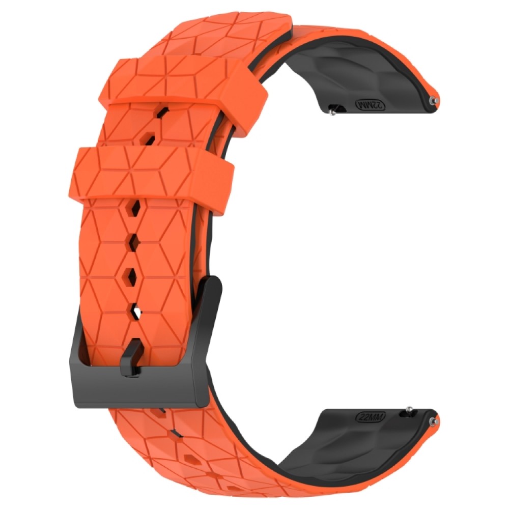 Λουράκι σιλικόνης Football Pattern Two-Color για το Garmin Venu / Garmin Venu SQ (Orange+Black)