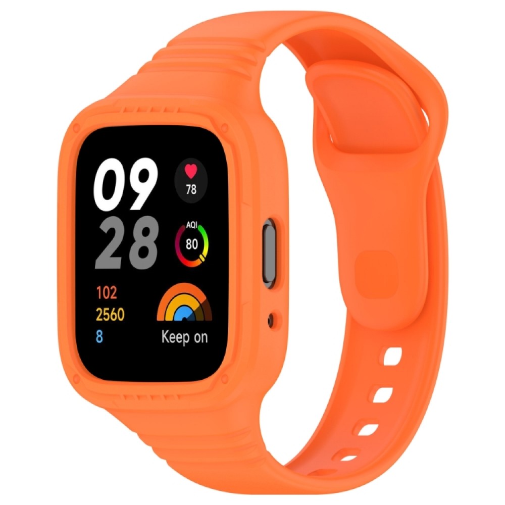 Λουράκι σιλικόνης με ενσωματωμένη θήκη για το  Redmi Watch 3 Lite / Watch 3 Active (Orange)