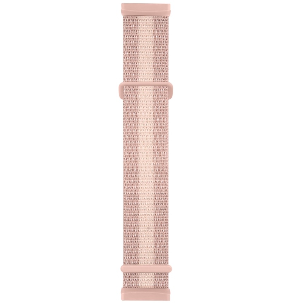 Nylon λουράκι με αυτοκόλλητο κλείσιμο για το  Fitbit Versa 4 / Versa 3 / Sense (Striped Pink)