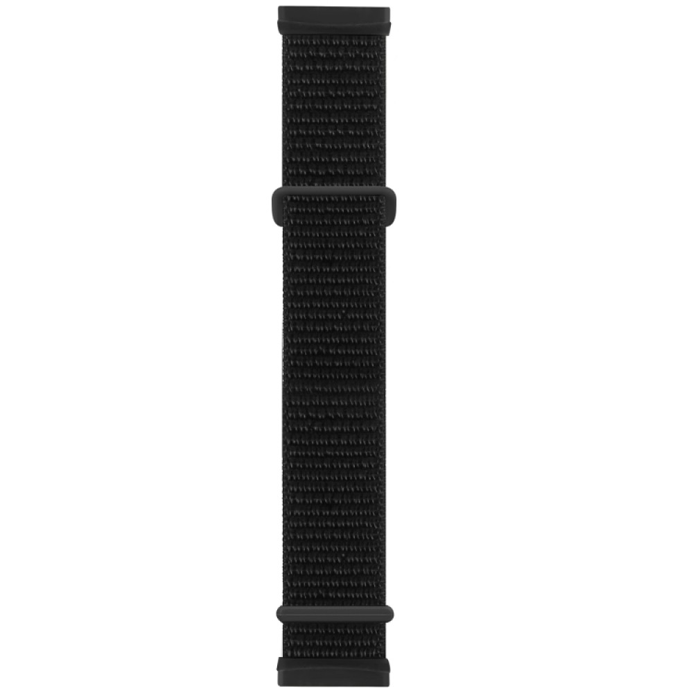 Nylon λουράκι με αυτοκόλλητο κλείσιμο για το  Fitbit Versa 4 / Versa 3 / Sense (Black) 