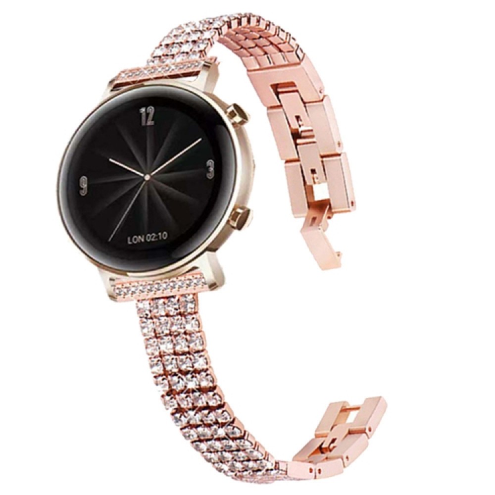 Μεταλλικό λουράκι Four-Row Diamond για το Samsung Galaxy Watch 5 40MM - 44MM / Galaxy Watch 5 Pro 45MM (Rose Gold)