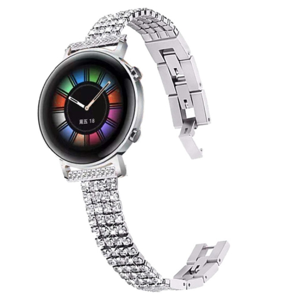 Μεταλλικό λουράκι Four-Row Diamond για το Samsung Galaxy Watch 6 (40mm)/(44mm) / Samsung Galaxy Watch 6 classic (43mm)/(47mm) (Silver)