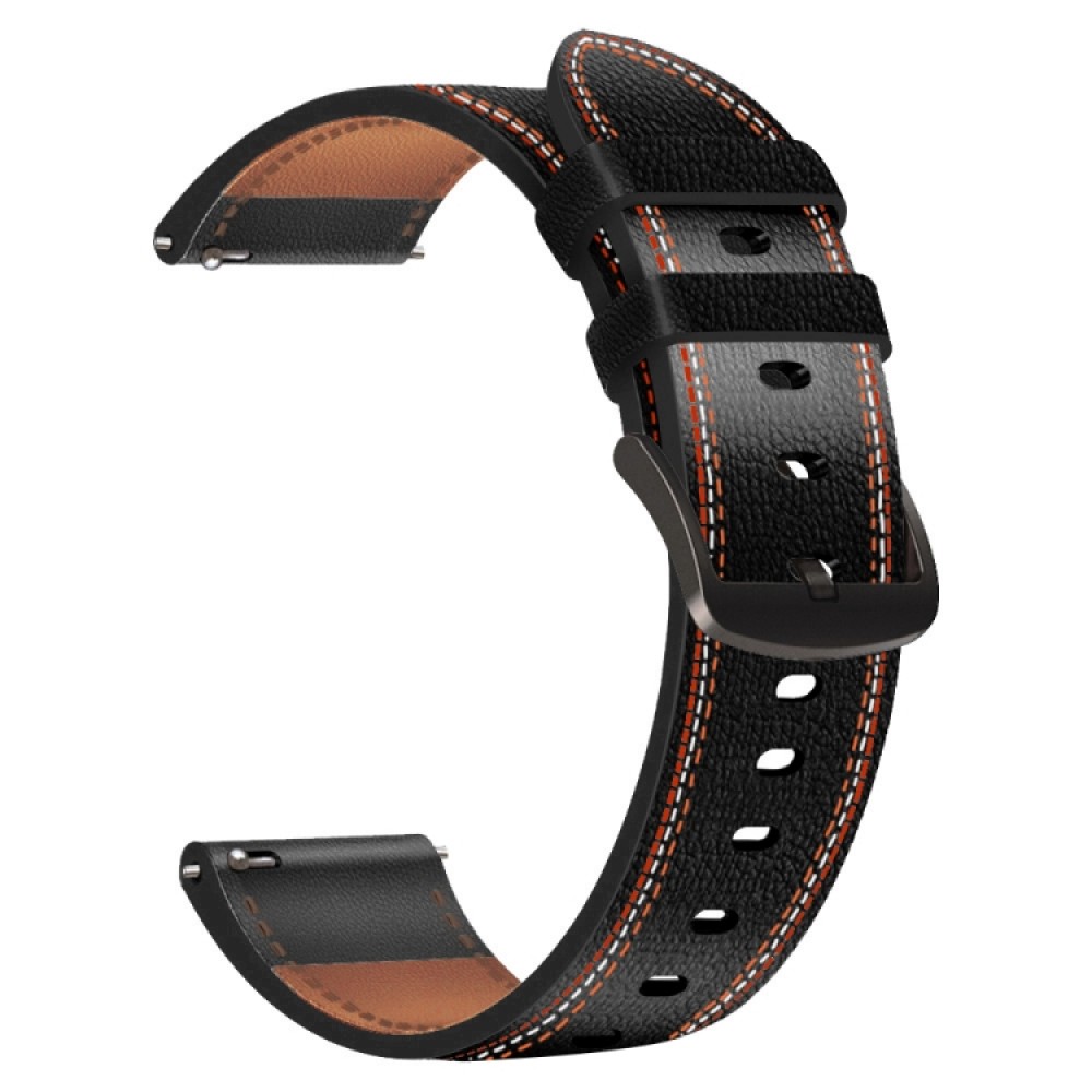  Δερμάτινο λουράκι Sewing Thread pattern για το Mibro Watch GS/ Mibro Watch C3 (Black)