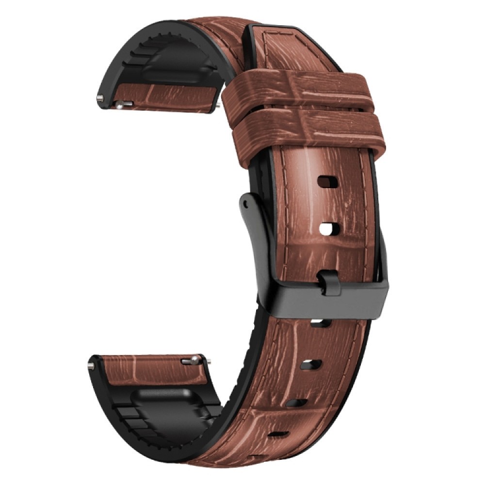 Δερμάτινο λουράκι Bamboo Joint Texture Silicone Leather για το Realme Watch 2 / Watch 2 Pro / Watch S Pro  (Brown)