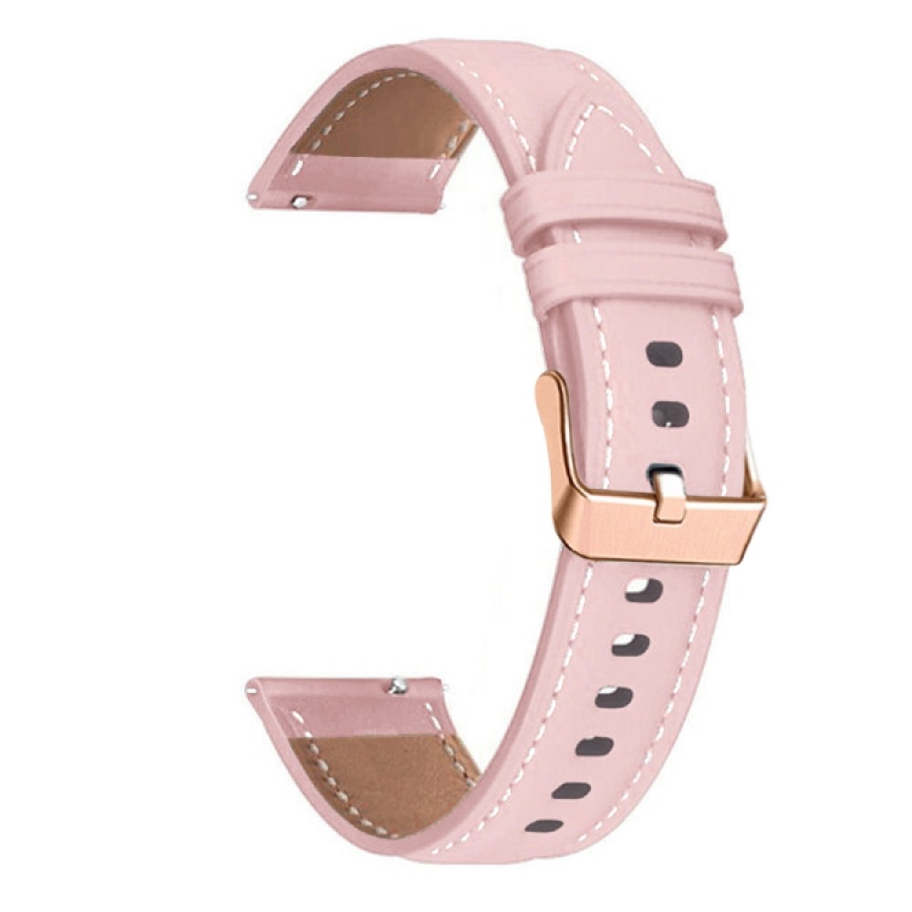 Δερμάτινο λουράκι με rose gold κούμπωμα για το Mibro Color/ Mibro Watch T1 (44mm) / Mibro Air (Pink)