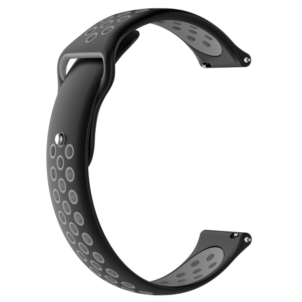 Λουράκι σιλικόνης με τρύπες δίχρωμο για το Huawei Watch GT 4 41MM (Black Grey)