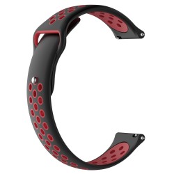 Λουράκι σιλικόνης με τρύπες δίχρωμο για το Huawei Watch GT 4 41MM (Black Red)
