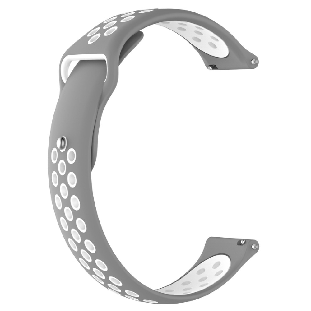 Λουράκι σιλικόνης με τρύπες δίχρωμο για το Huawei Watch GT 4 41MM (Grey White)