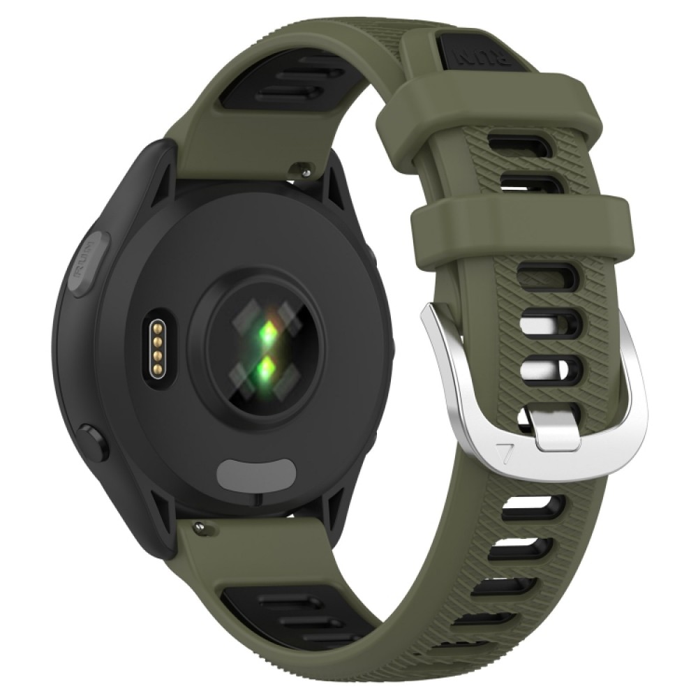 Λουράκι σιλικόνης dual- color για το Huawei Watch GT 4 41MM (Army Green+Black)