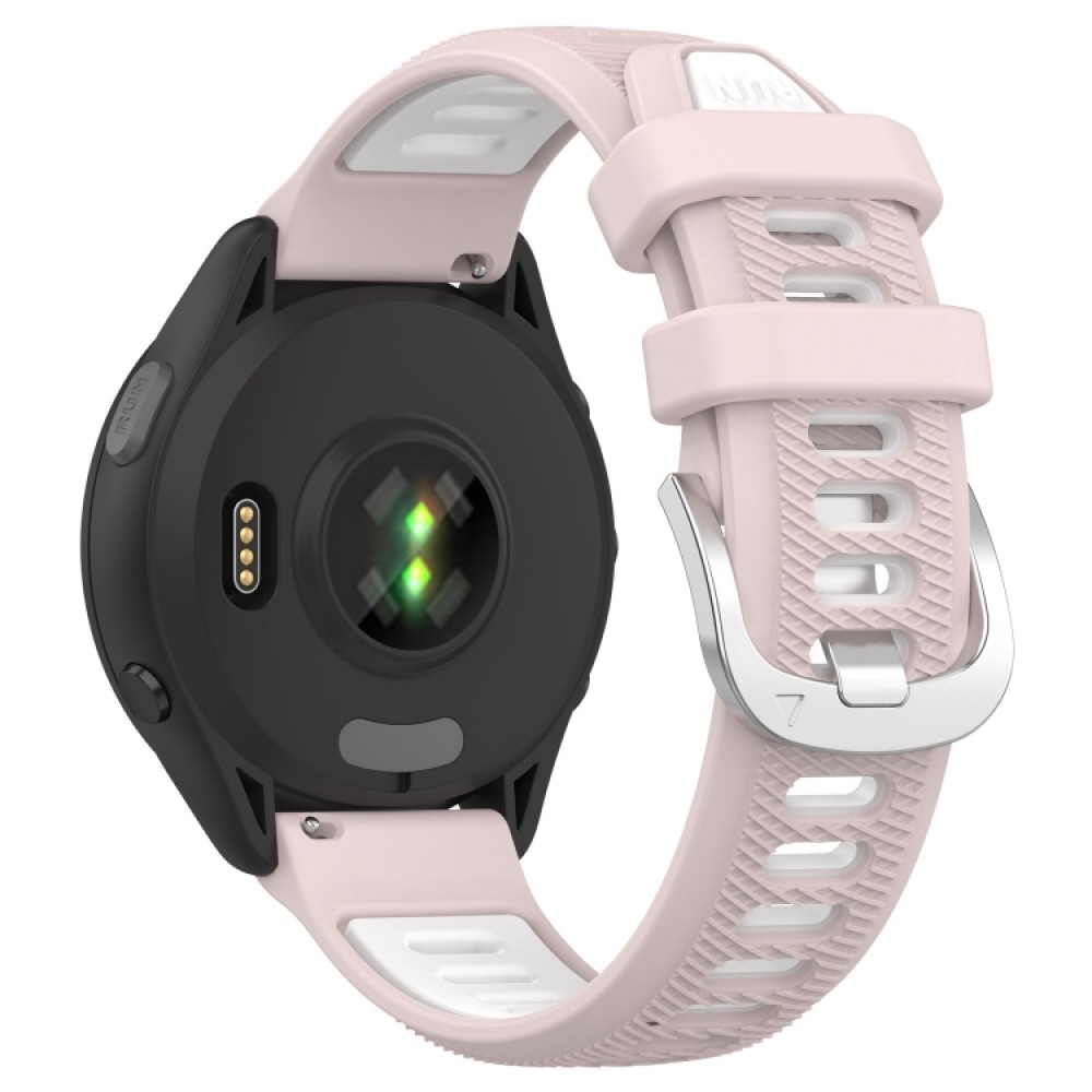 Λουράκι σιλικόνης dual- color για το Garmin Forerunner 265S (Pink+White)