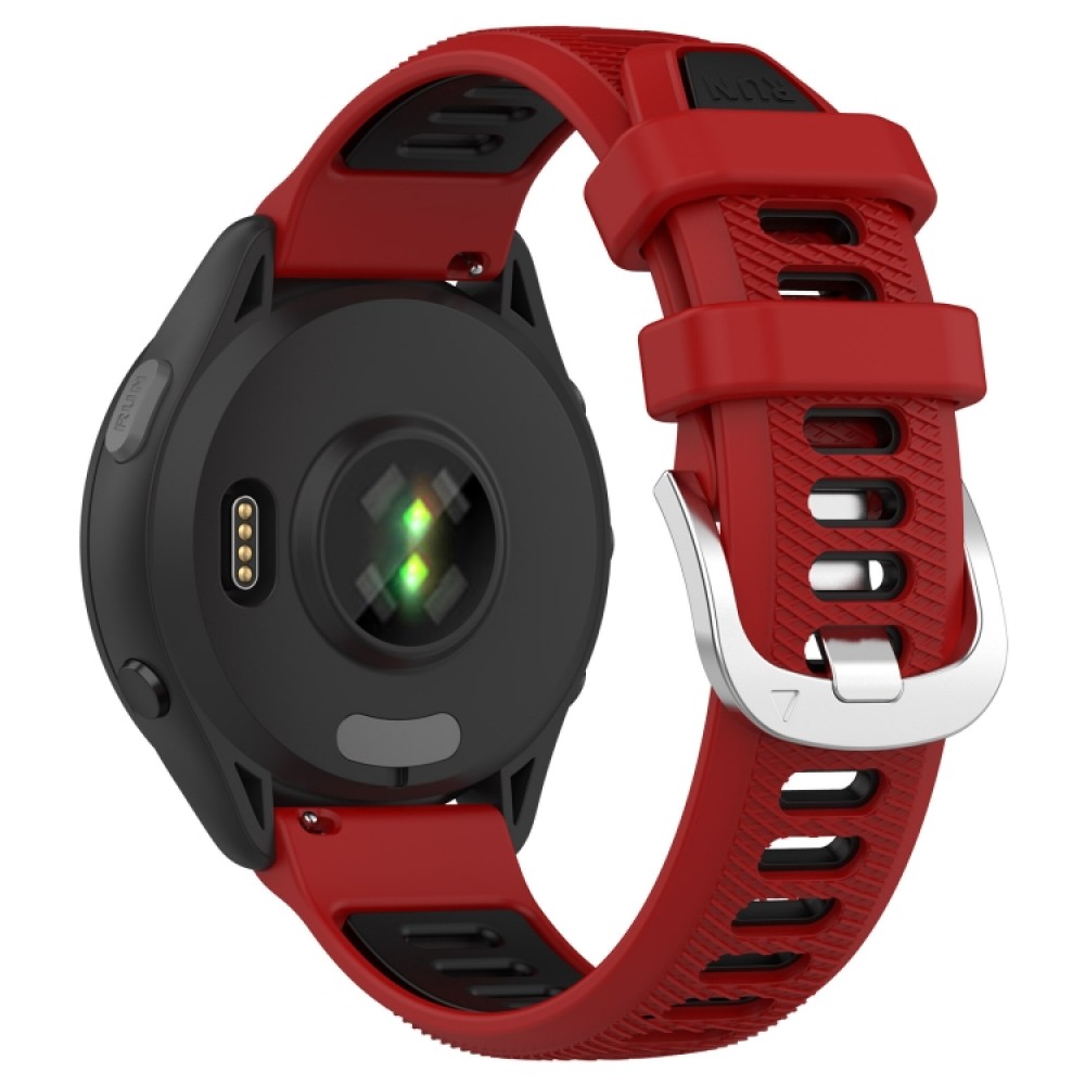 Λουράκι σιλικόνης dual- color για το Garmin Vivoactive 4S / Vivomove 3S (Red+Black)