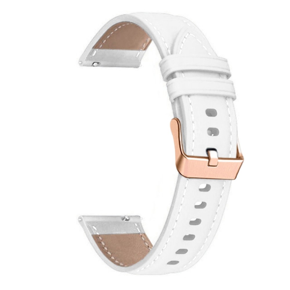 Δερμάτινο λουράκι με rose gold κούμπωμα για το   Venu 2S/ Venus 3S White)