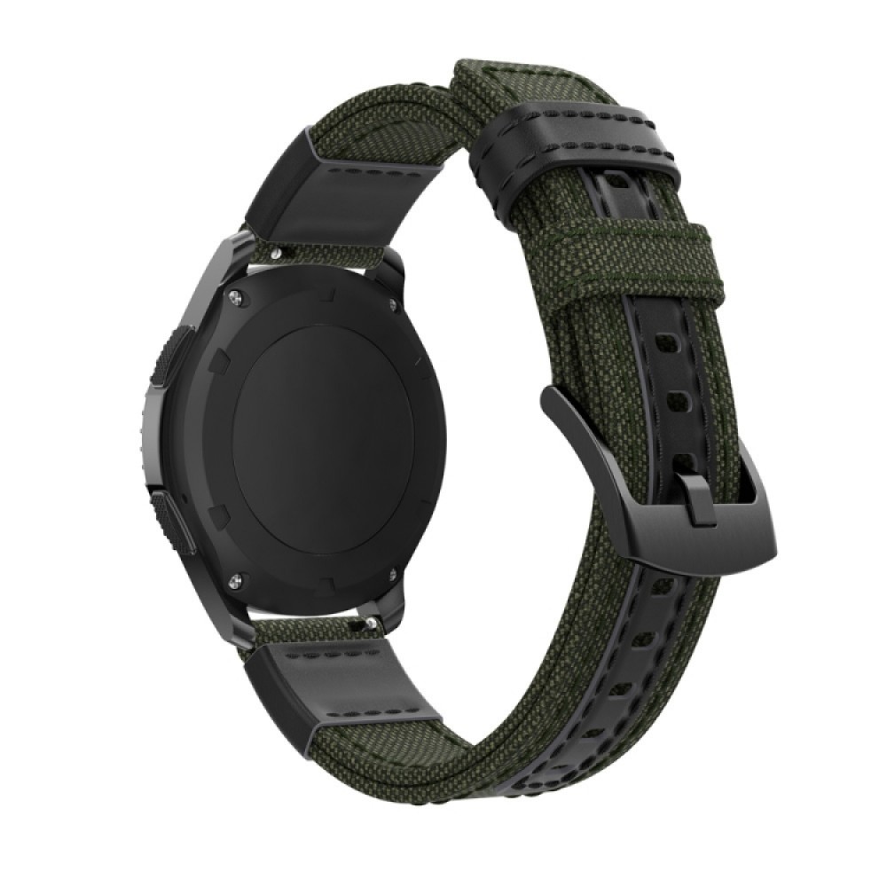 Λουράκι nylon-δερματίνης για το Garmin Forerunner 245 (Army Green)