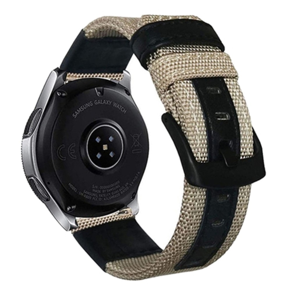 Λουράκι nylon-δερματίνης για το Amazfit GTS (Khaki)