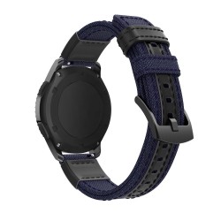 Λουράκι nylon-δερματίνης για το Huawei Watch 4 (46mm) / Watch 4 Pro (48mm) (Blue)