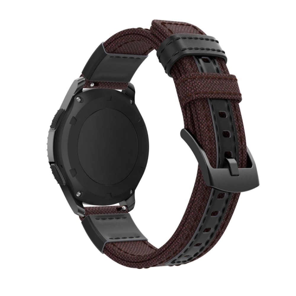 Λουράκι nylon-δερματίνης για το Garmin approach S40 (Brown)