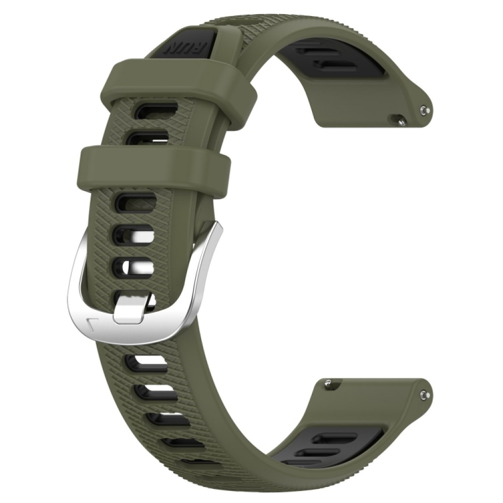 Λουράκι σιλικόνης cross texture δίχρωμο για το Garmin approach S40 (Army Green+Black)