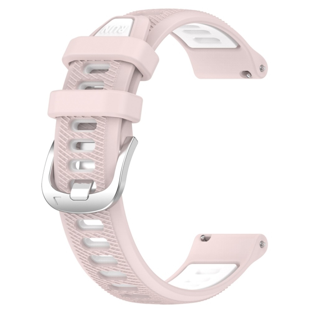 Λουράκι σιλικόνης cross texture δίχρωμο για το Garmin approach S40 (Pink+White)