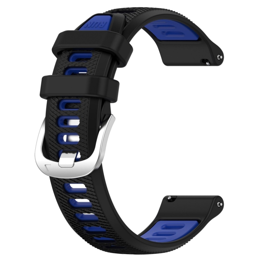 Λουράκι σιλικόνης cross texture δίχρωμο για το Garmin Venu 2 plus (Black+Blue)