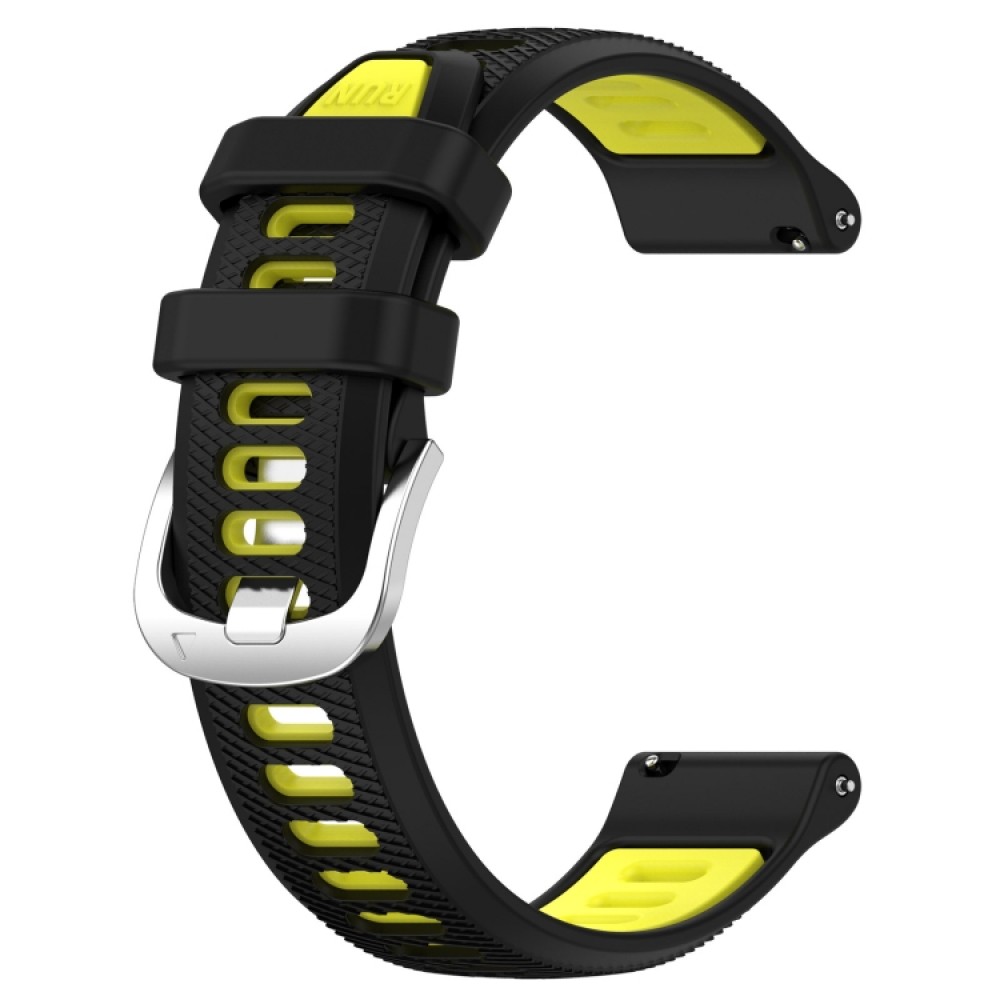 Λουράκι σιλικόνης cross texture δίχρωμο για το Amazfit GTS (Black+Lime Green)