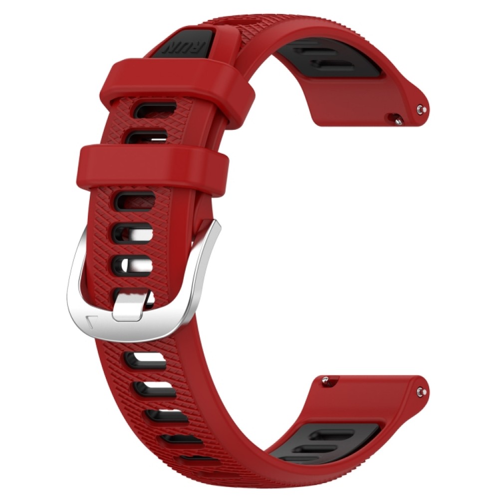 Λουράκι σιλικόνης cross texture δίχρωμο για το Garmin Venu 2 plus (Red+Black)