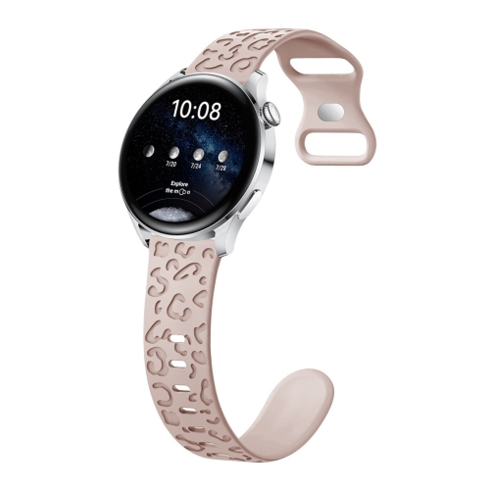 Λουράκι σιλικόνης Concave Leopard Print Butterfly για το Garmin Forerunner 245 (Powder Sand)