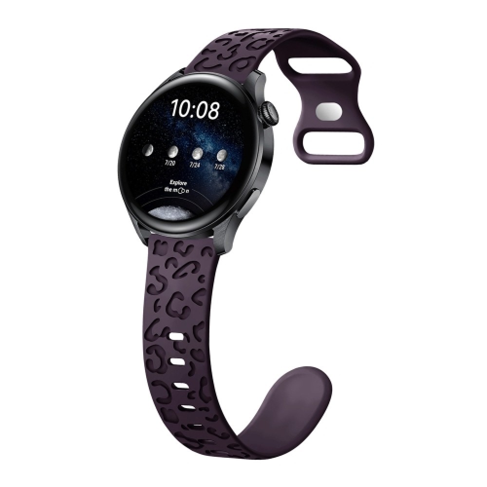 Λουράκι σιλικόνης Concave Leopard Print Butterfly για το Garmin Forerunner 245 (Crimson Cherry)