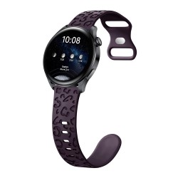 Λουράκι σιλικόνης Concave Leopard Print Butterfly για το Garmin Venu / Garmin Venu SQ (Crimson Cherry)
