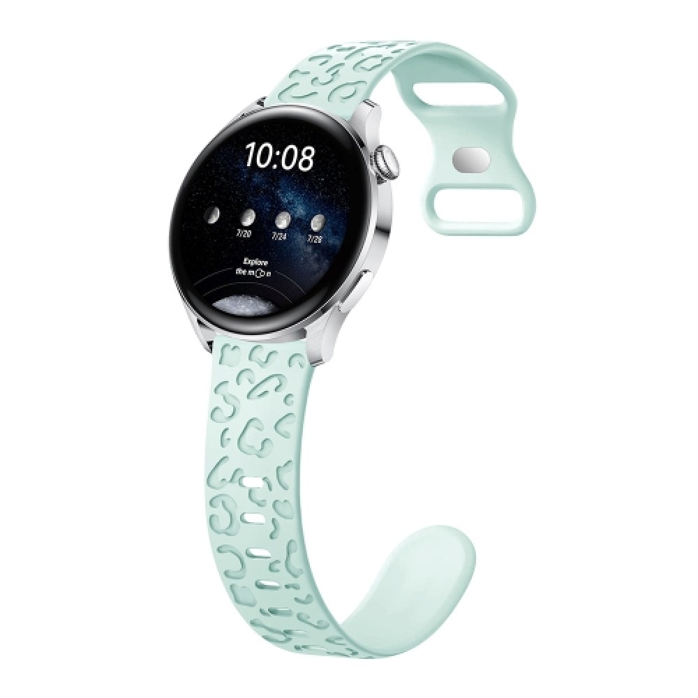 Λουράκι σιλικόνης Concave Leopard Print Butterfly για το Garmin Forerunner 245 (Light Green)