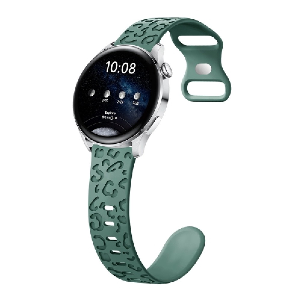 Λουράκι σιλικόνης Concave Leopard Print Butterfly για το Garmin Forerunner 245 (Pine Green)