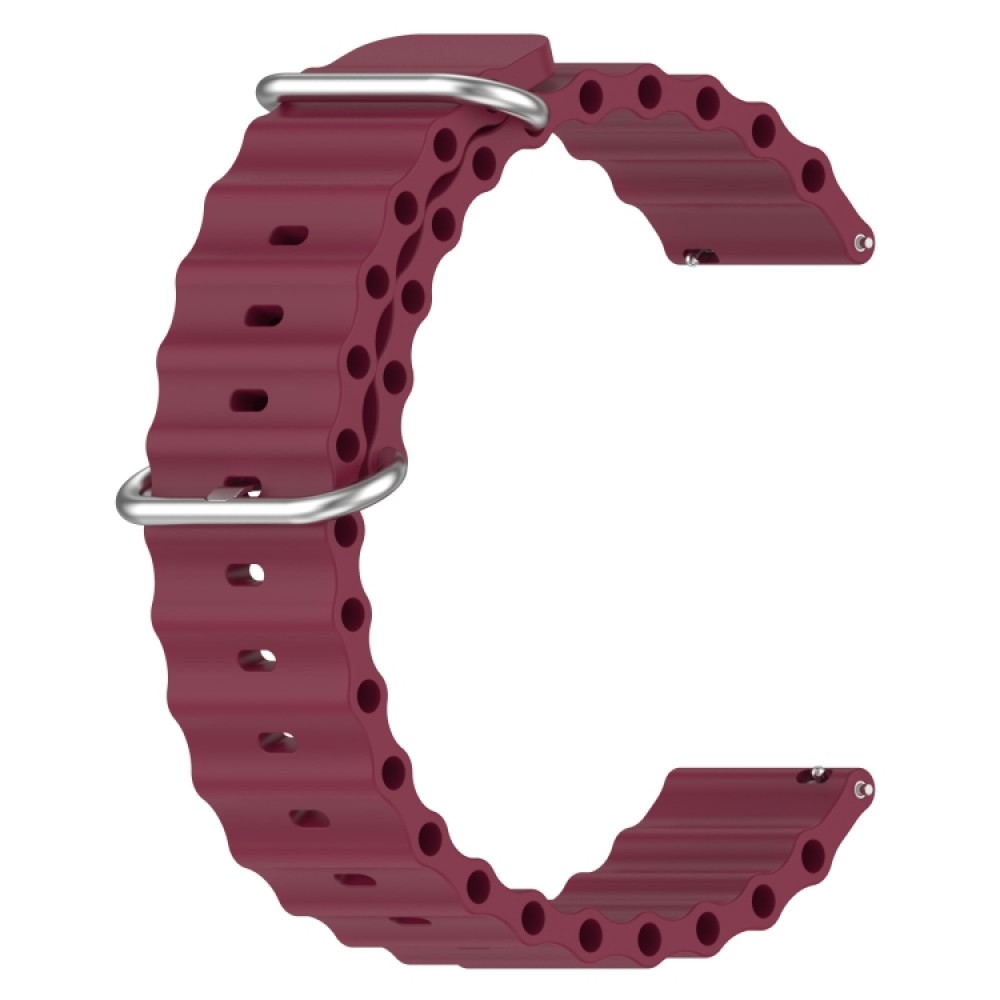 Λουράκι σιλικόνης one-color ocean pattern για το Samsung Galaxy Watch 5 40MM - 44MM / Galaxy Watch 5 Pro 45MM (Wine Red)