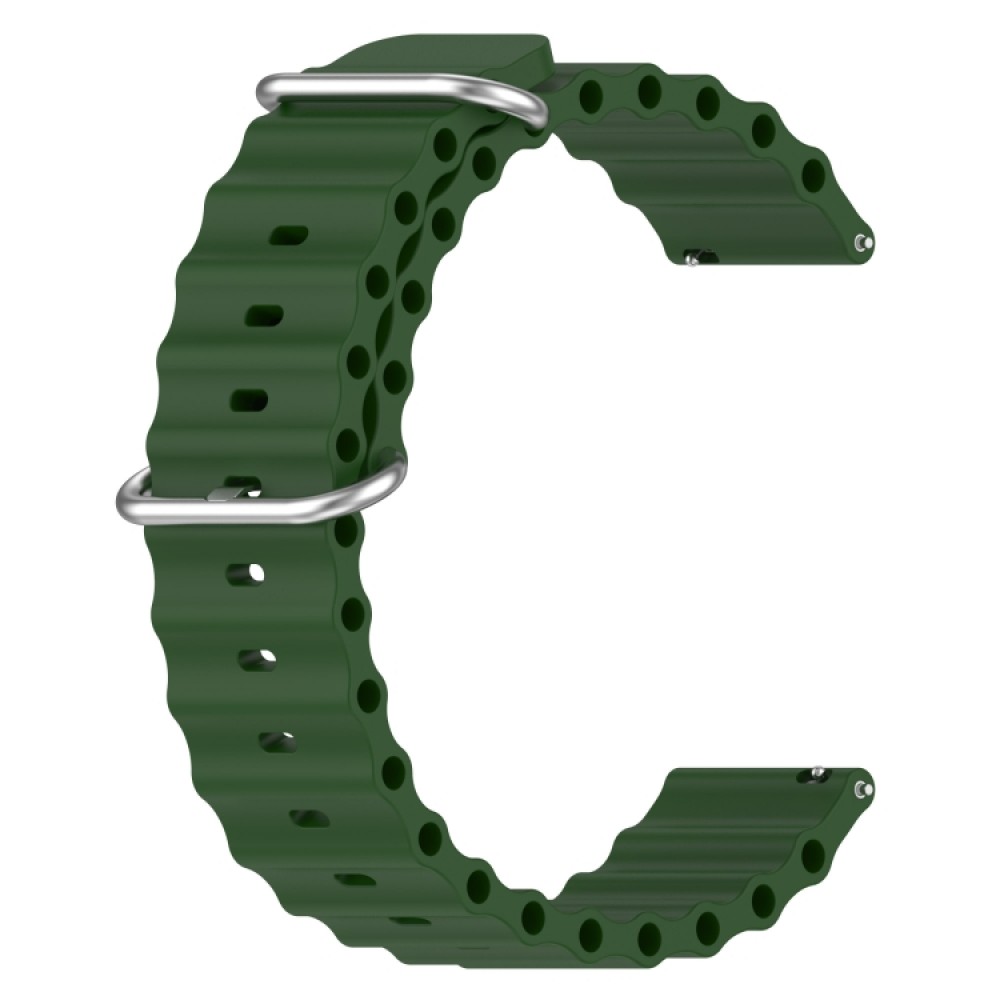 Λουράκι σιλικόνης one-color ocean pattern για το Garmin Venu 2 plus (Army Green)