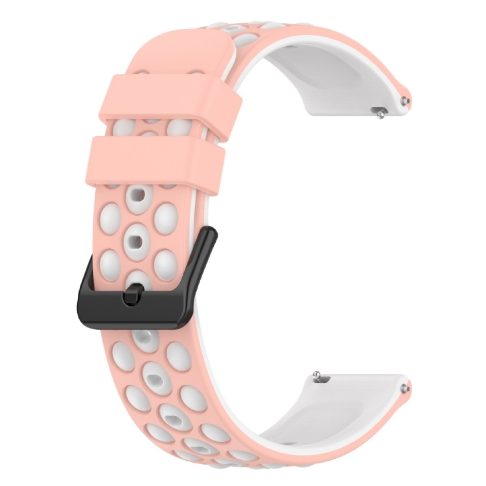 Λουράκι σιλικόνης Two-Color Porous για το Amazfit GTR 2e 46mm/ GTR 46mm (Pink+White)