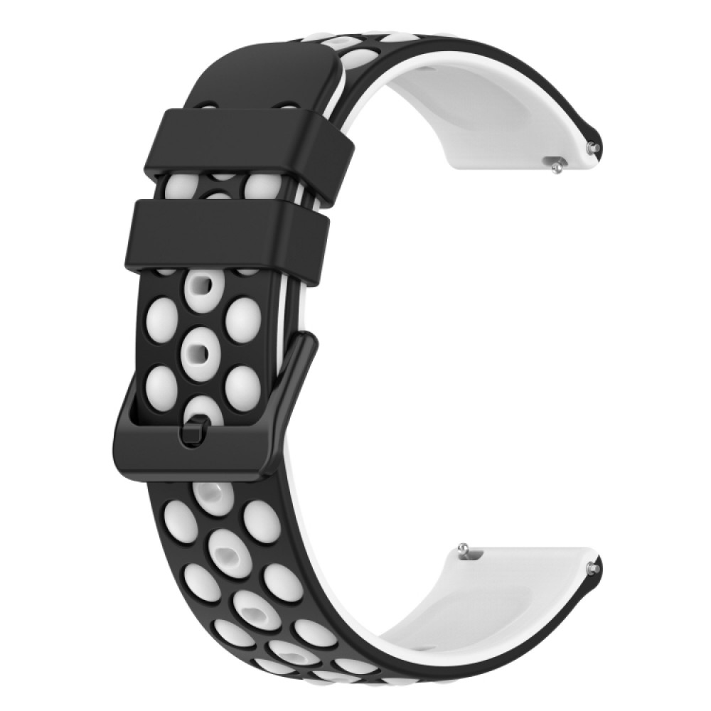 Λουράκι σιλικόνης Two-Color Porous για το Realme Watch 2 / Watch 2 Pro / Watch S Pro  (Black+White)