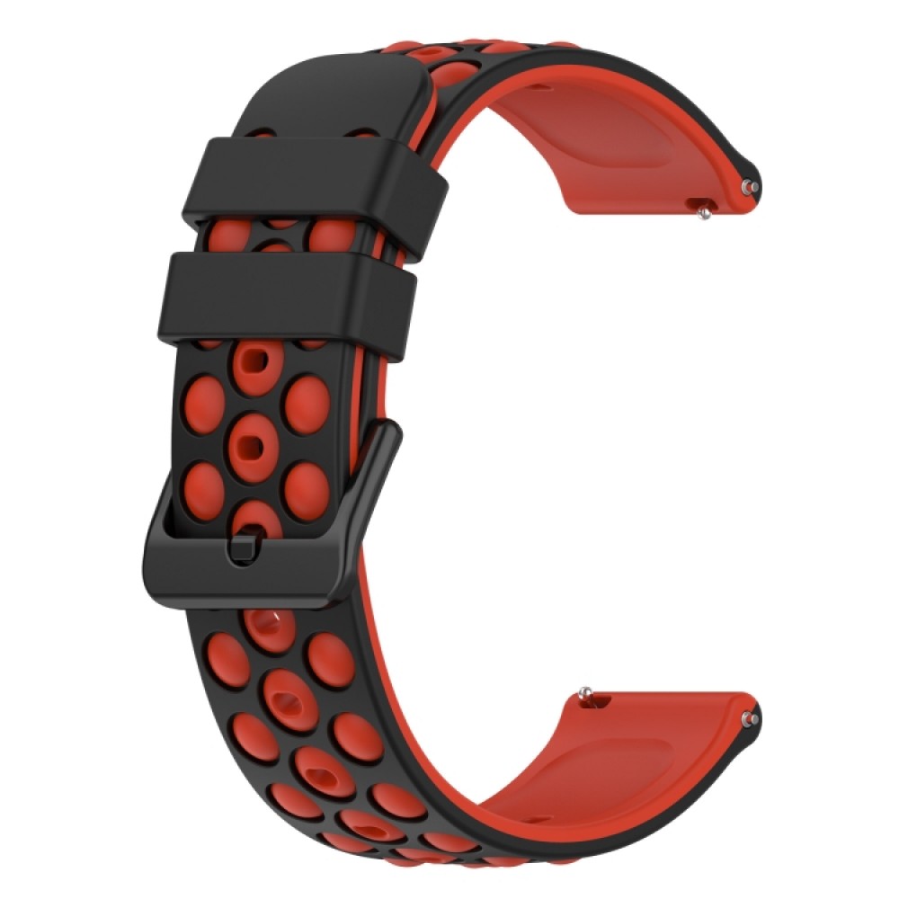 Λουράκι σιλικόνης Two-Color Porous για το Garmin approach S40 (Black+Red)