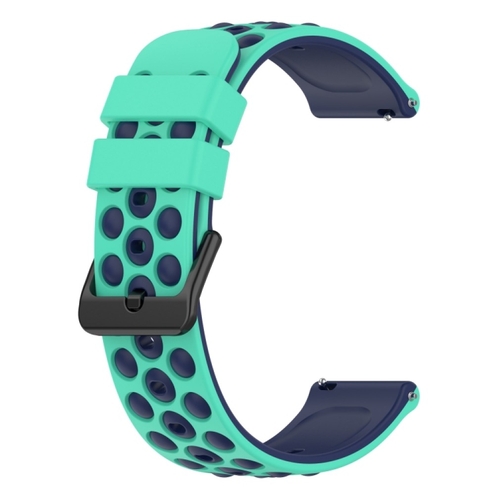 Λουράκι σιλικόνης Two-Color Porous για το Garmin approach S40 (Lime Green+Blue)