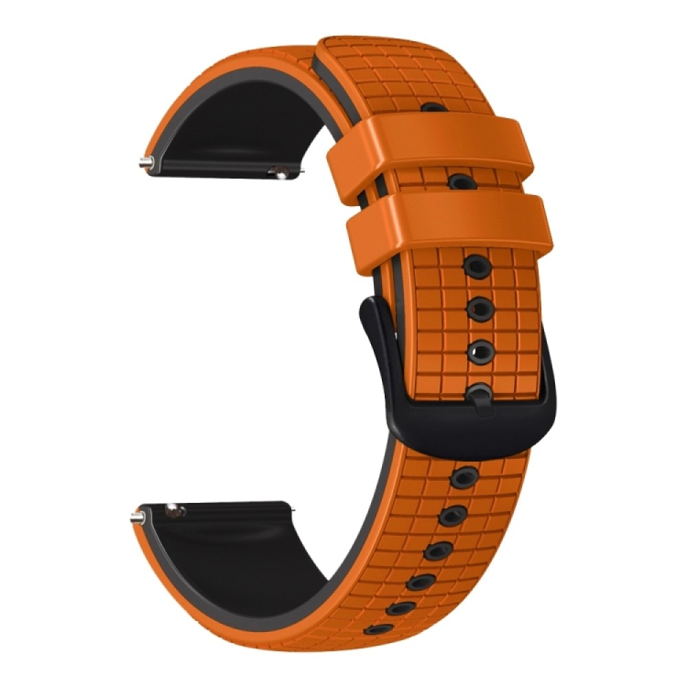 Λουράκι σιλικόνης mesh Two Color για το Garmin Forerunner 245 (Orange Black)