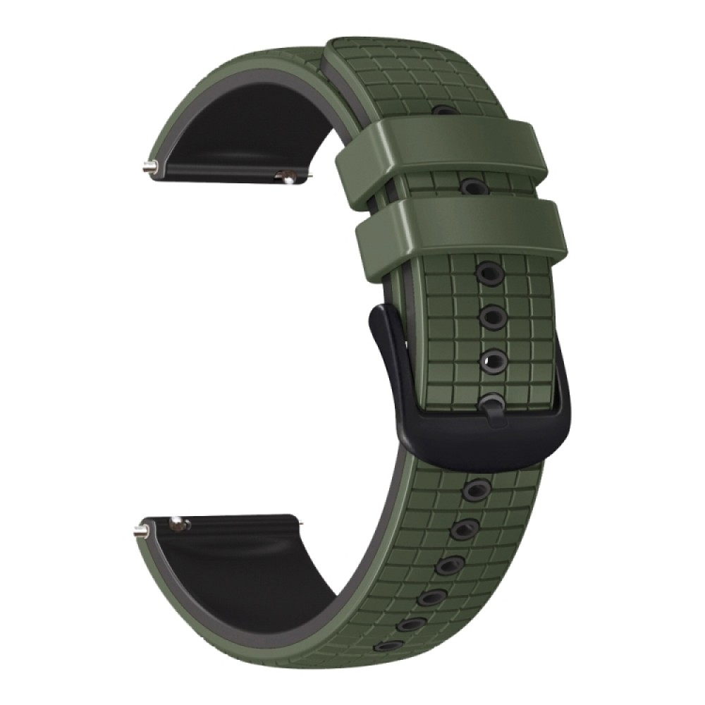 Λουράκι σιλικόνης mesh Two Color για το Realme Watch 2 / Watch 2 Pro / Watch S Pro  (Army Green Black)