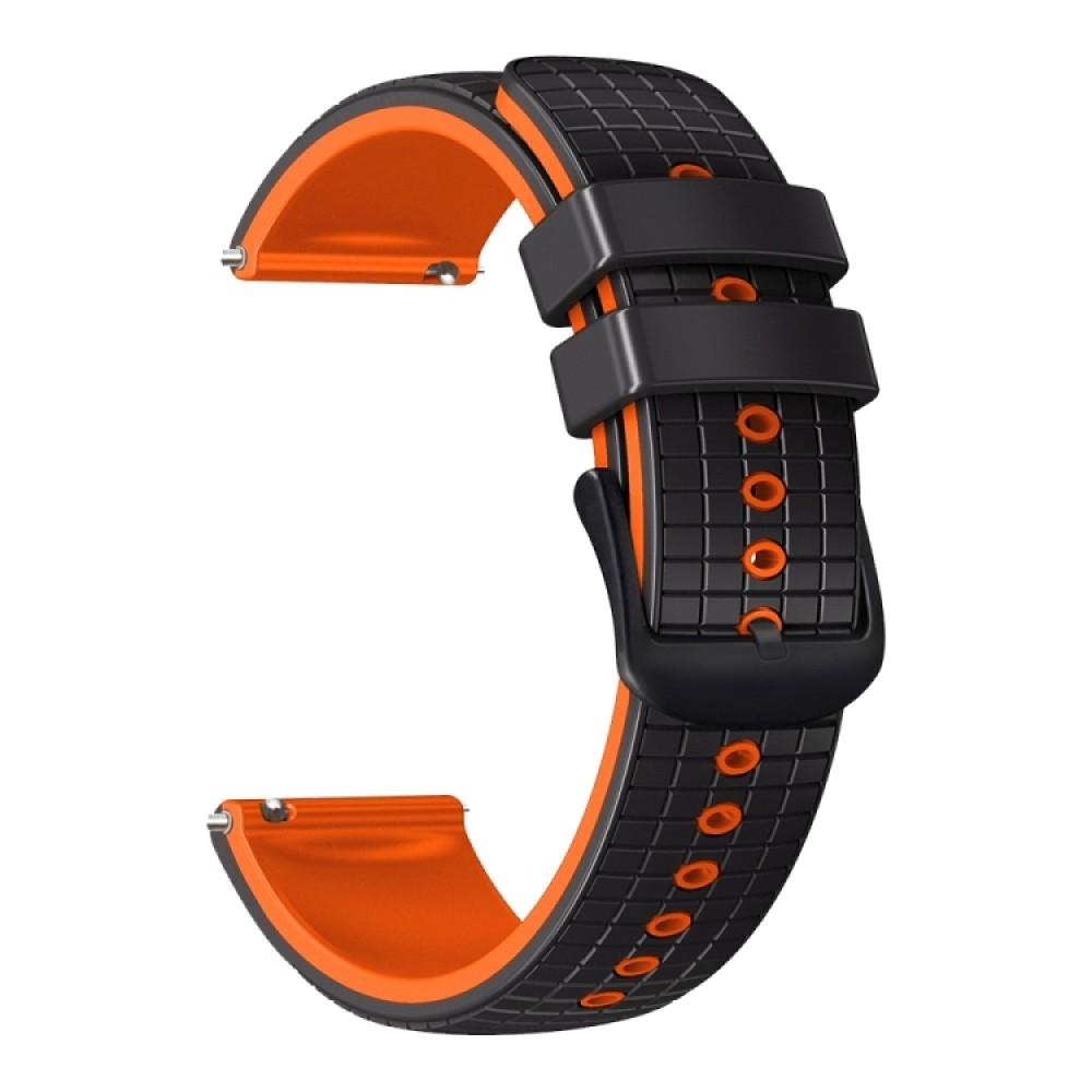 Λουράκι σιλικόνης mesh Two Color για το Garmin Forerunner 245 (Black Orange)