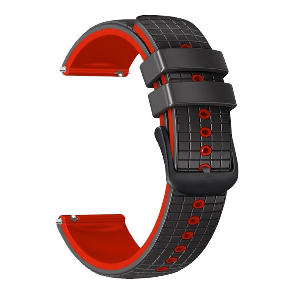 Λουράκι σιλικόνης mesh Two Color για το Garmin Venu 2 plus (Black Red)