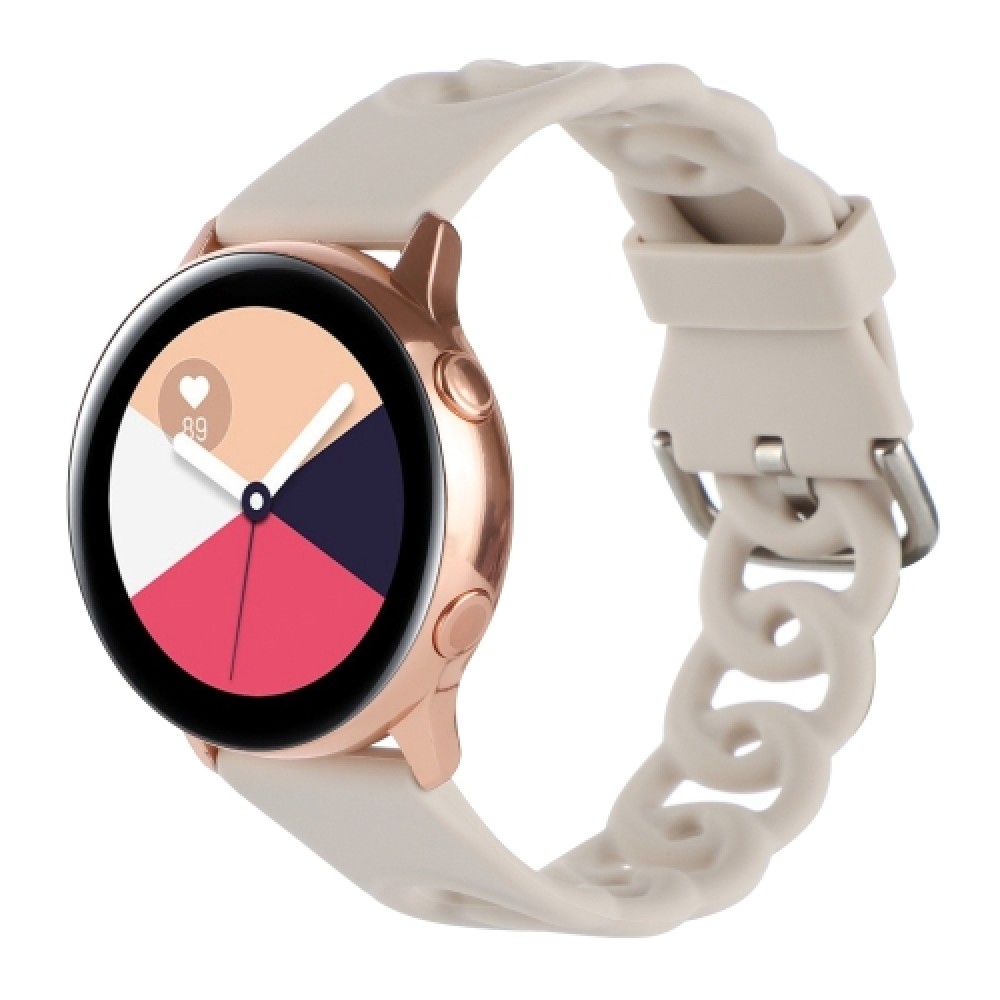 Λουράκι σιλικόνης donut hollow για το Samsung Galaxy Watch 6 (40mm)/(44mm) / Samsung Galaxy Watch 6 classic (43mm)/(47mm) (Starlight)