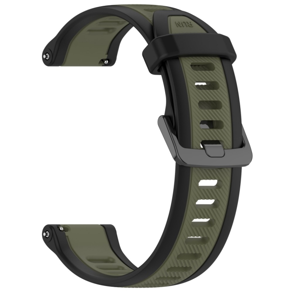 Λουράκι σιλικόνης two color textured για το Garmin Venu / Garmin Venu SQ (Green+Black)