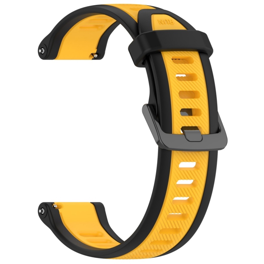 Λουράκι σιλικόνης two color textured για το Garmin Venu 2 plus (Yellow+Black)