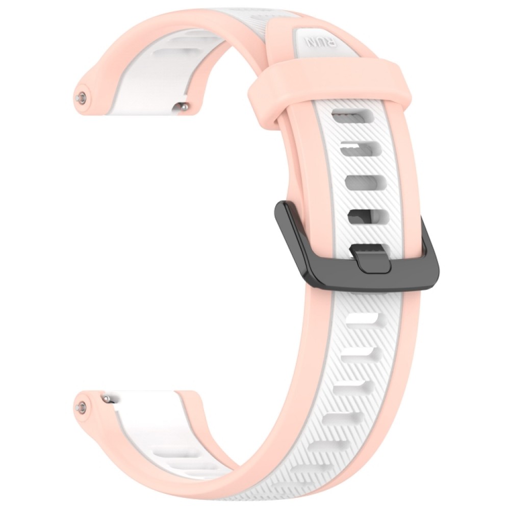 Λουράκι σιλικόνης two color textured για το Garmin Venu 2 plus (White+Pink)