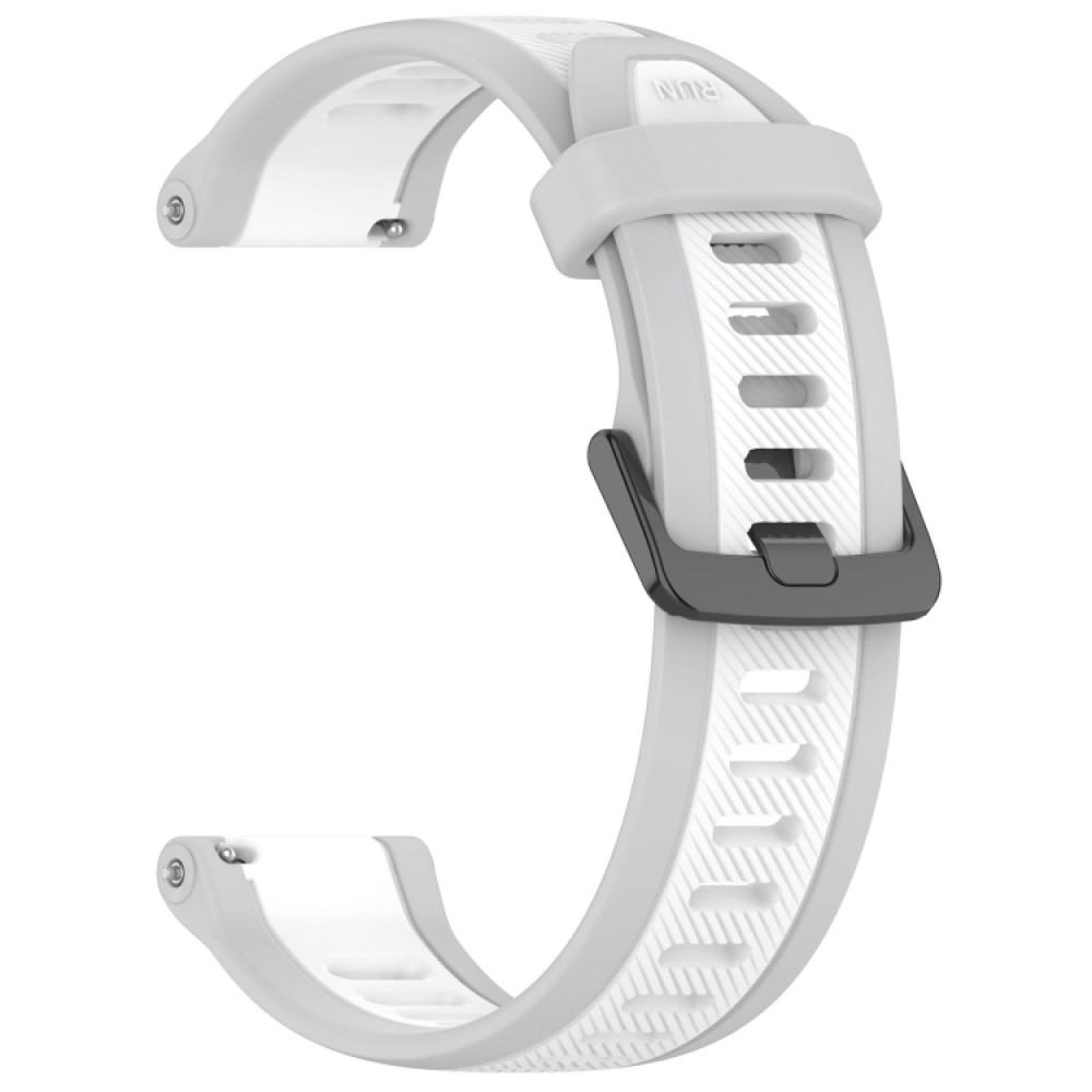 Λουράκι σιλικόνης two color textured για το Garmin Venu 2 plus (White+Grey)