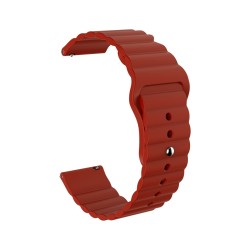 Λουράκι σιλικόνης wavy pattern με εσωτερικό κούμπωμα για το Samsung Galaxy Watch 6 (40mm)/(44mm) / Samsung Galaxy Watch 6 classic (43mm)/(47mm) (Wine Red)