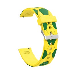 Λουράκι σιλικόνης Football style για το Garmin Vivoactive 3/Forerunner 645 (Yellow+Green)