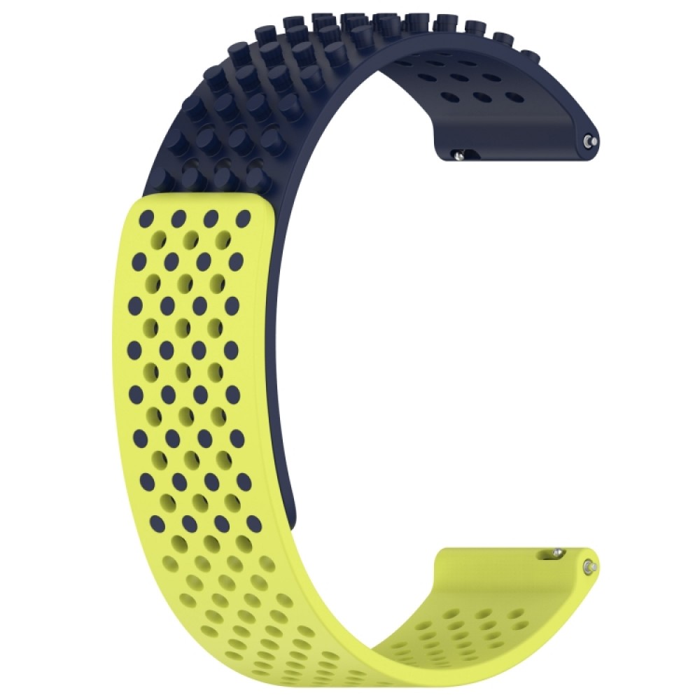 Λουράκι σιλικόνης 3D Dots για το Realme Watch 2 / Watch 2 Pro / Watch S Pro  (Midnight Blue+ Lime Green)