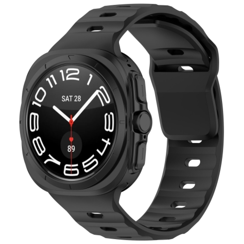 Λουράκι σιλικόνης Solid Color για το Samsung Galaxy Watch Ultra 47mm (Black)